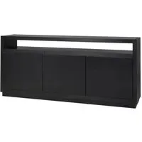Oak Veneer Sideboard - Black