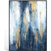 Ocean Hand Finished Abstract Canvas - 90x120cm
