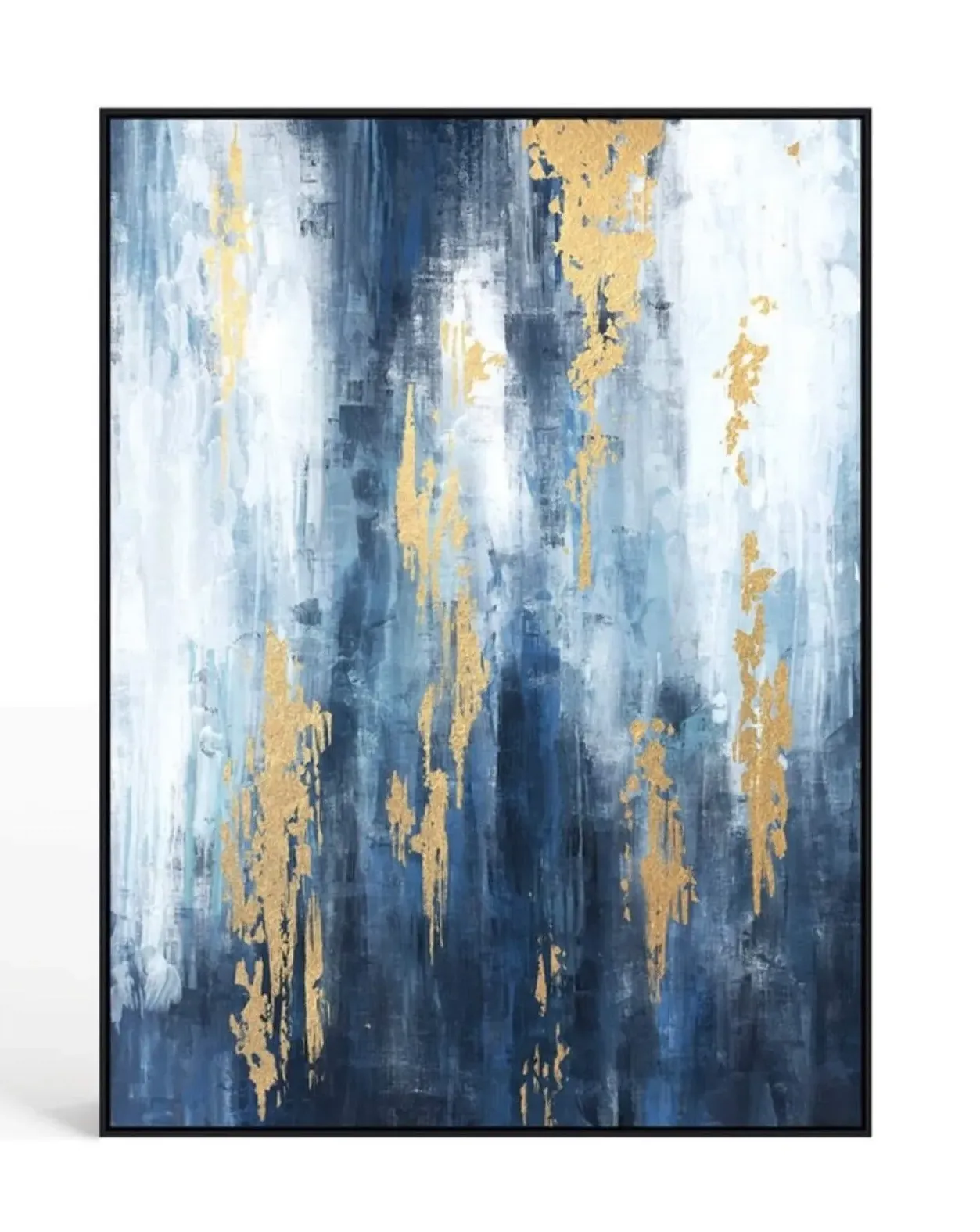 Ocean Hand Finished Abstract Canvas - 90x120cm image