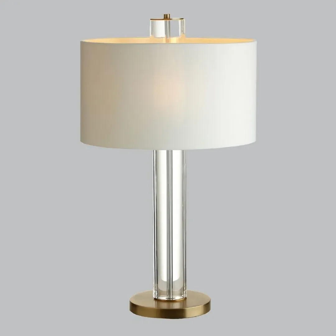 Opal Crystal Table Lamp - Brass