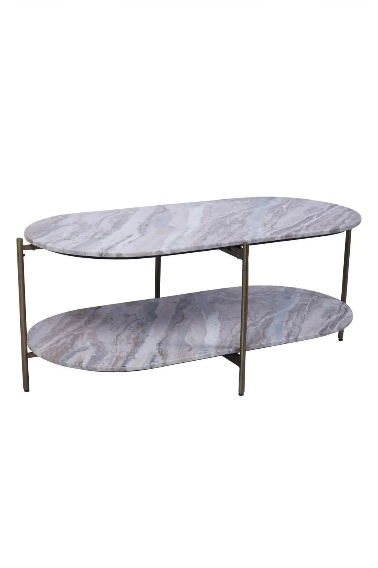 Oval Coffee Table - Grey, Marble product