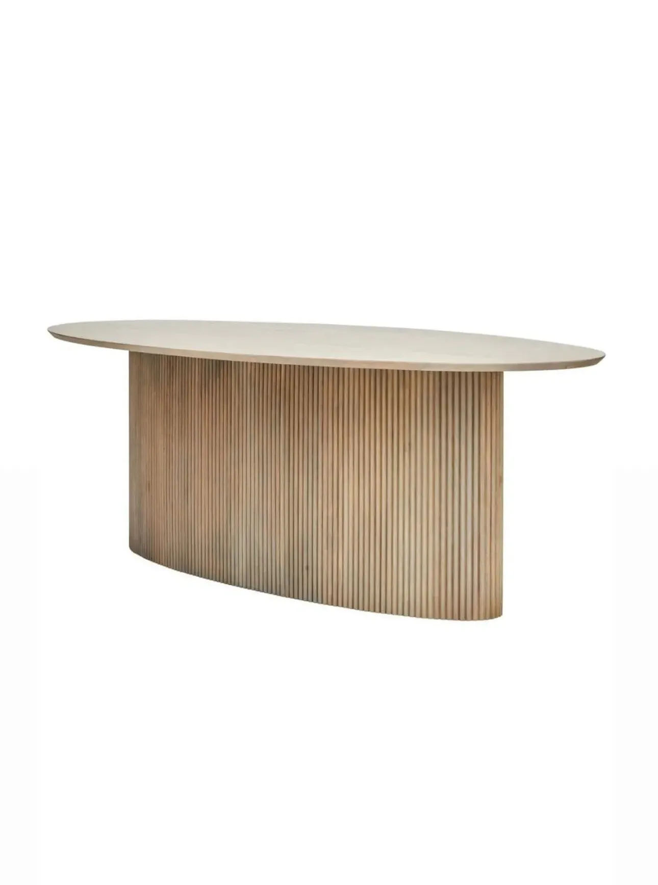 Oval Dining Table - Grey, Mango Wood image