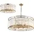 Pentagon Chandelier - Antique Brass, Crystal