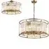 Pentagon Chandelier - Antique Brass, Crystal