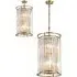 Pentagon Pendant Light - Antique Brass, Crystal