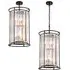 Pentagon Pendant Light - Satin Black, Crystal