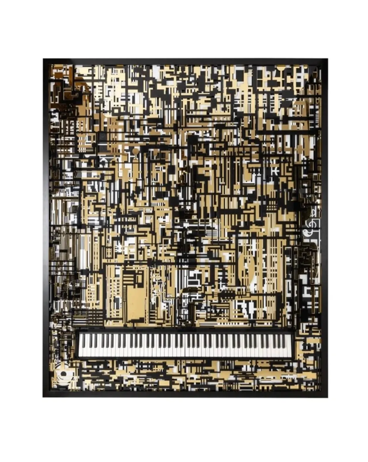 Piano Wall Art with Built-In Keyboard image