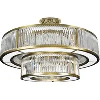 Two-Tier Crystal Chandelier - Antique Brass alternate view