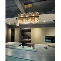 Rectangular Chandelier - Antique Brass