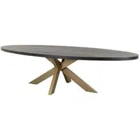 Ritz Oval Dining Table - Black Oak