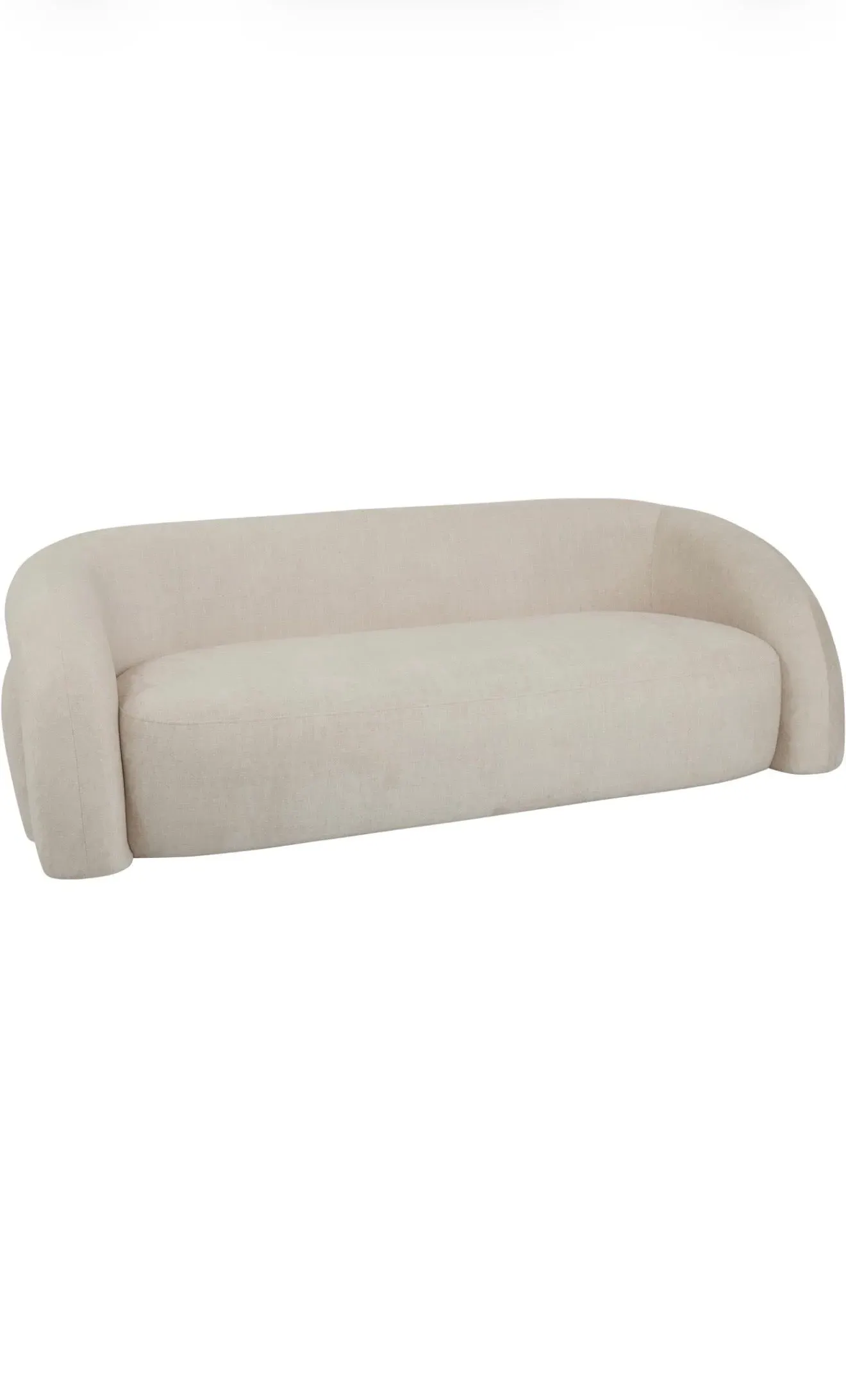 Riviera Cloud 2-Seater Sofa - Cream, Velvet product