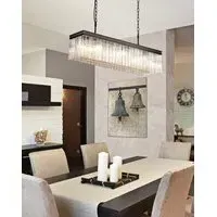 Riviera Long Chandelier - Brown Oxide