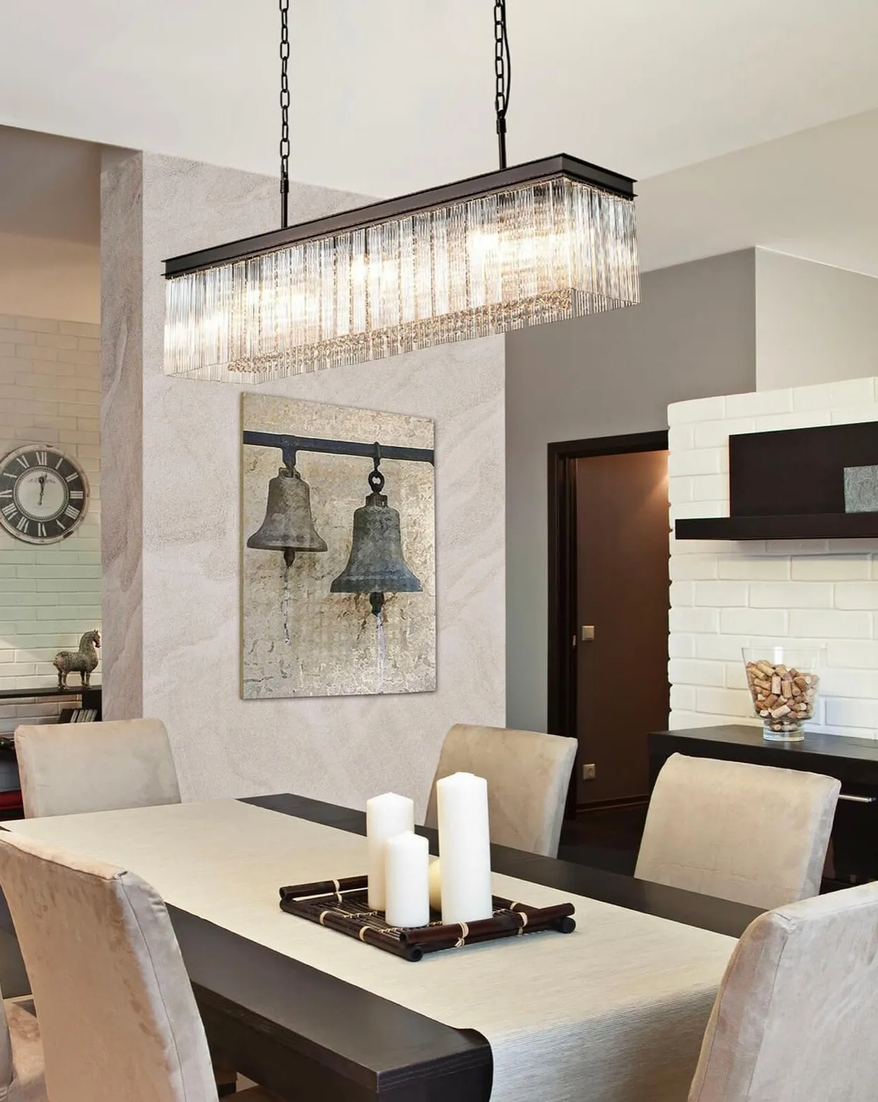 Riviera Long Chandelier - Brown Oxide image