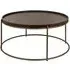 Round Coffee Table - Brown, Brass