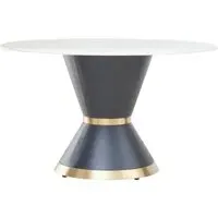 Round Dining Table - Black, Faux Marble