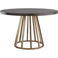 Round Dining Table - Dark Grey, Concrete