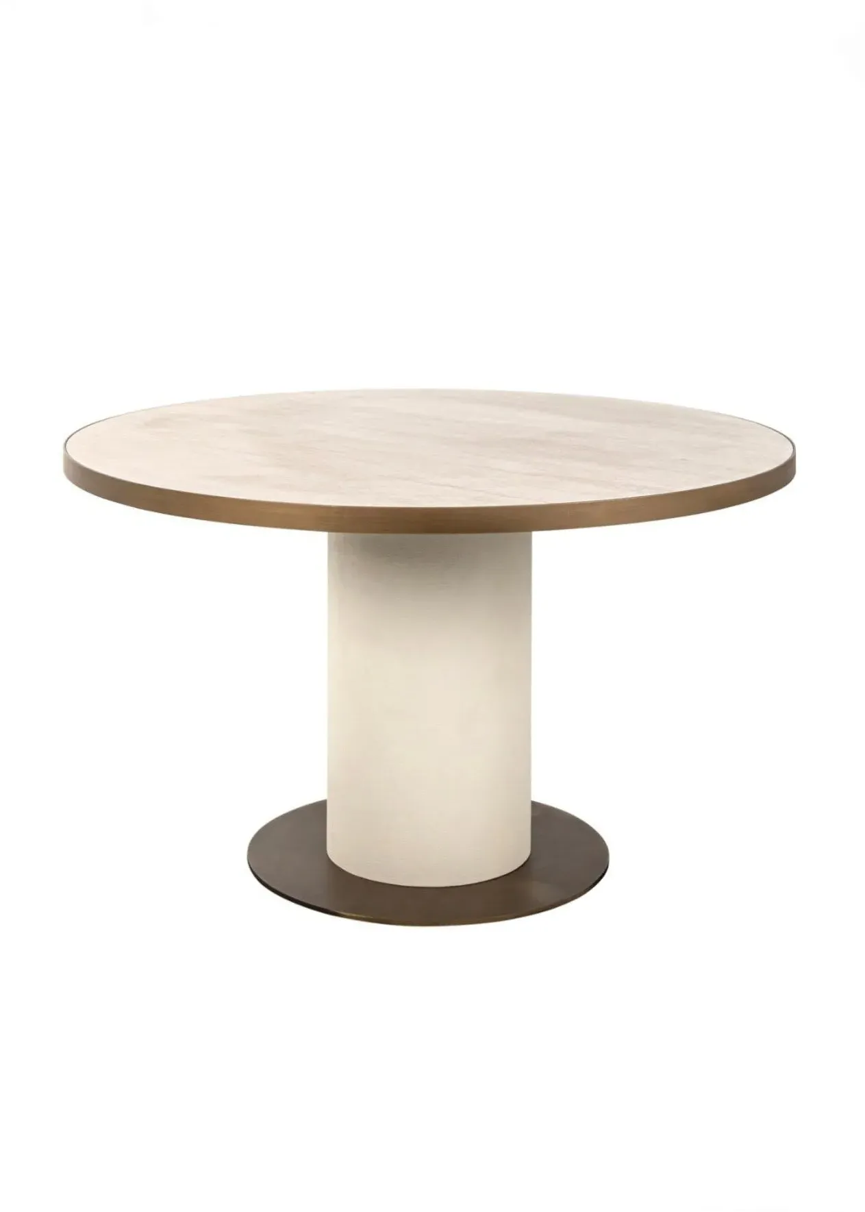 Round Dining Table with Brass Detail - Ceramic product