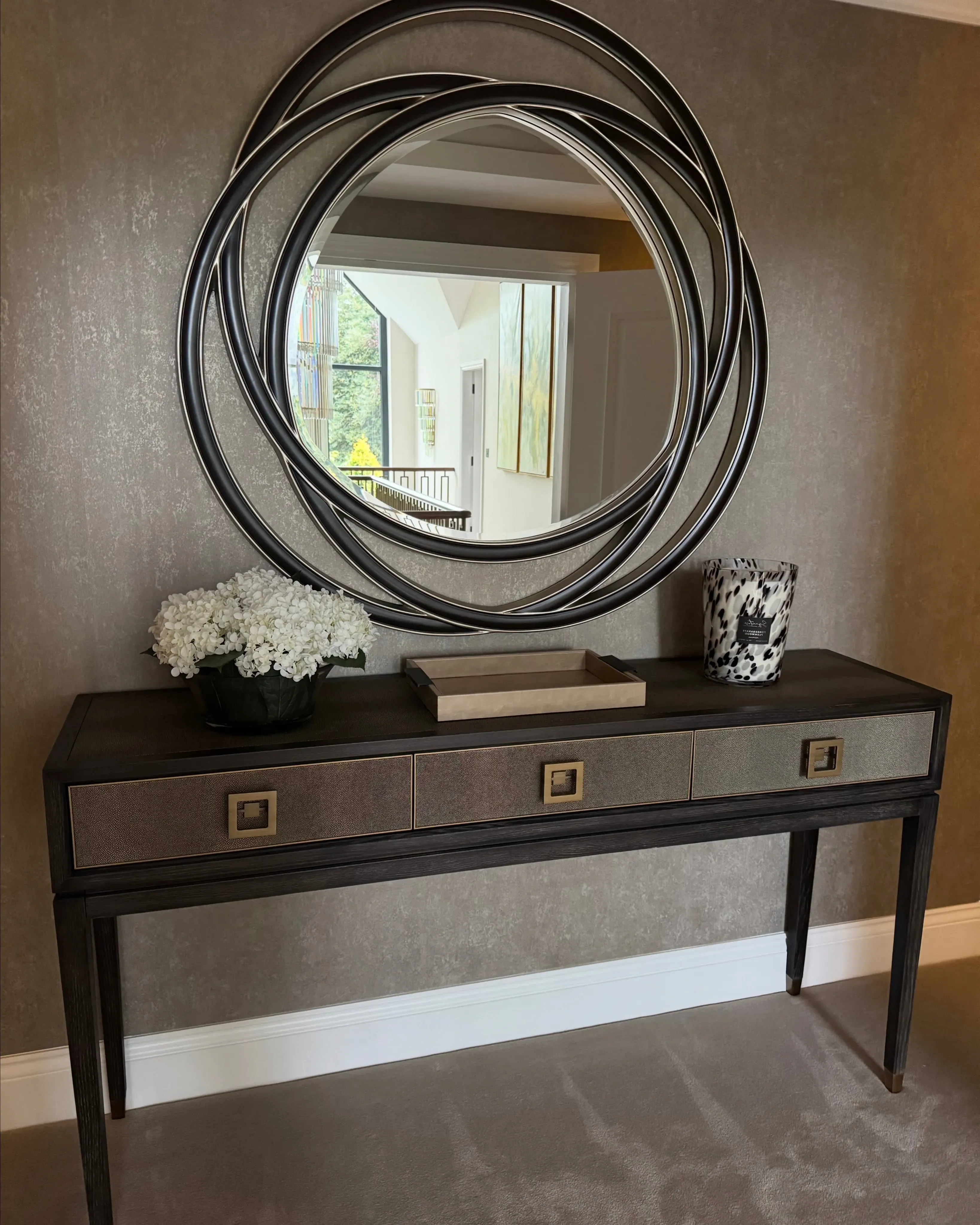 Round Mirror - Walnut image