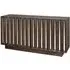 Sideboard with Mirrored Strips - Dark Brown Wood