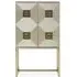 Silver Gold Detailed Cabinet - Grey, MDF