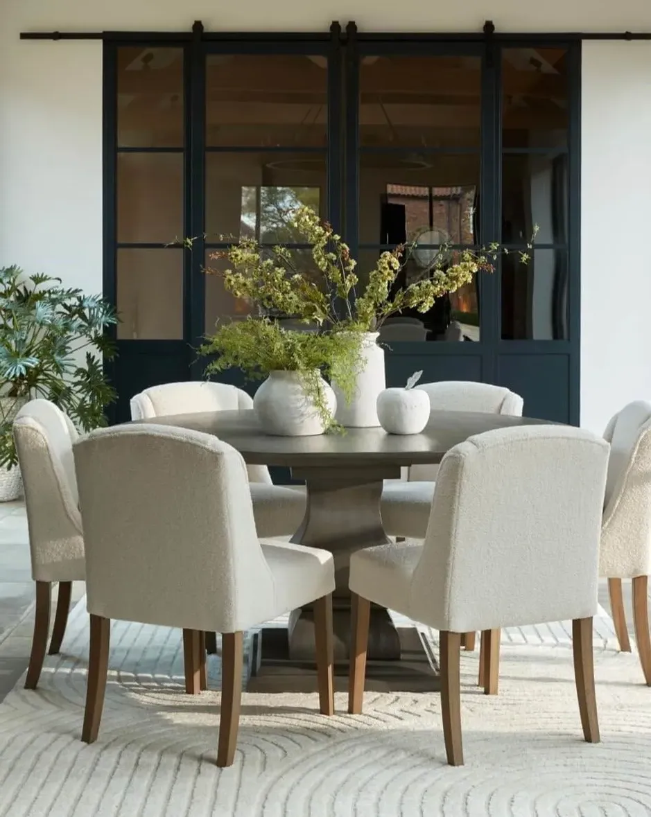 Sophia Round Dining Table - Grey, Acacia image