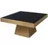 Square Coffee Table - Gold, Glass