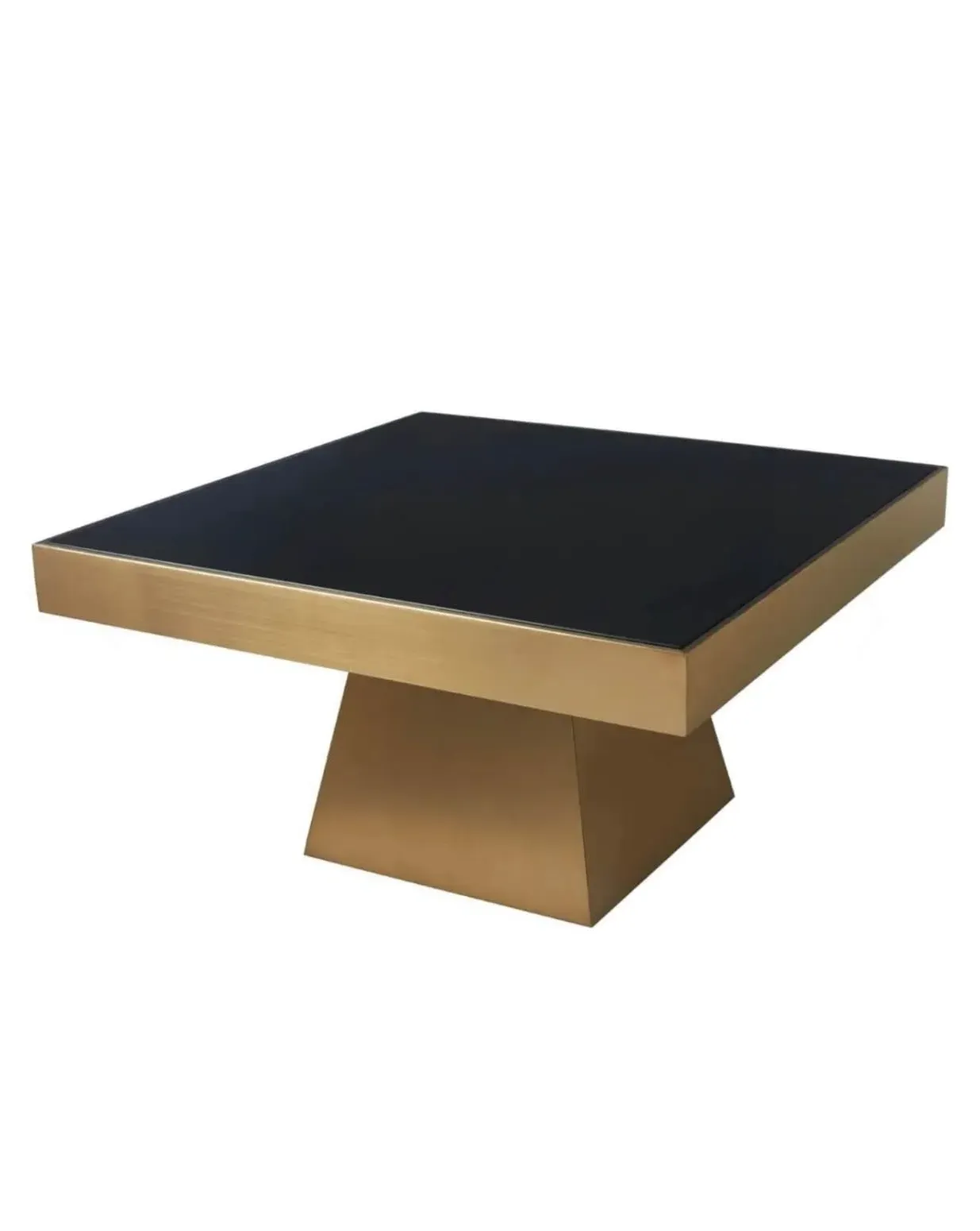 Square Coffee Table - Gold, Glass image