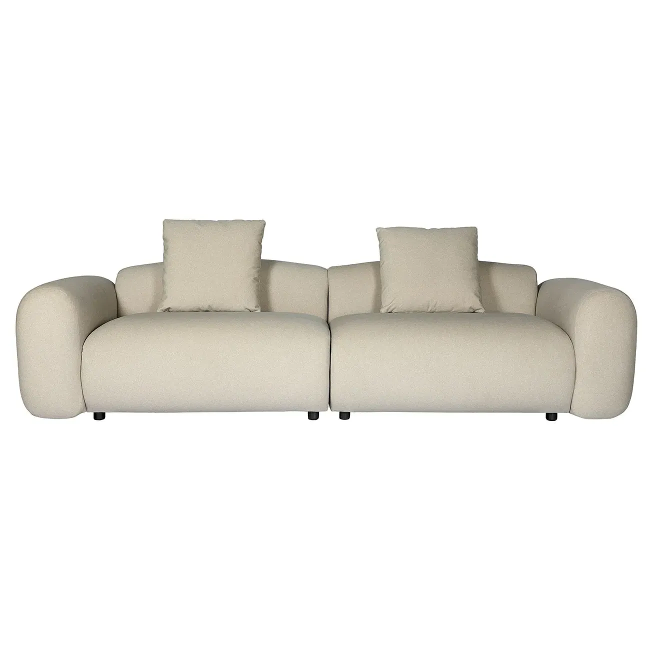 Stone Velvet 3-Seater Sofa - Cream product