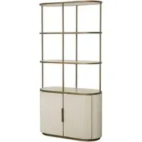 Suede Ribbed Display Cabinet - Ceramic