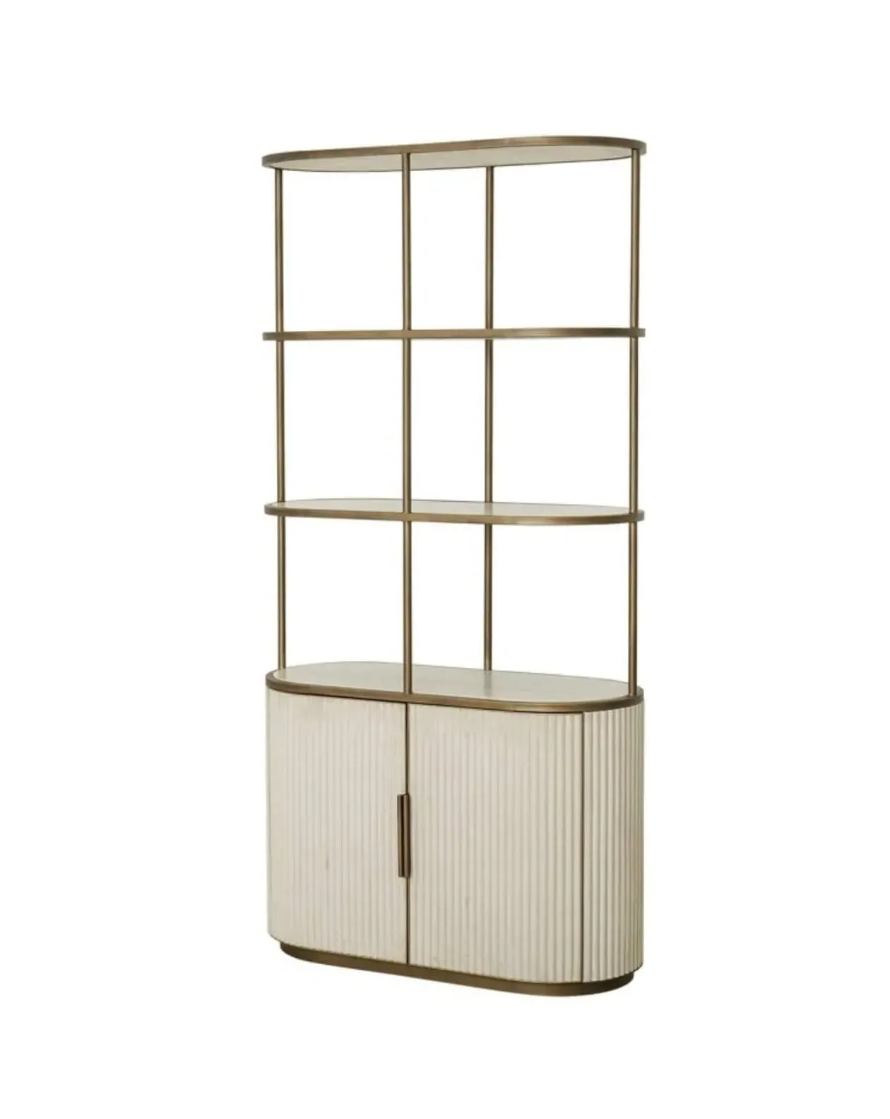 Suede Ribbed Display Cabinet - Ceramic image