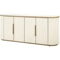 Suede Ribbed Sideboard - Ceramic