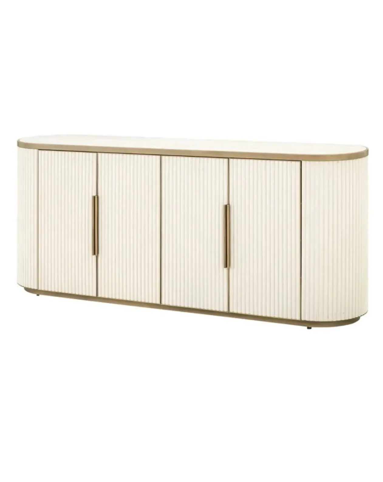 Suede Ribbed Sideboard - Ceramic image