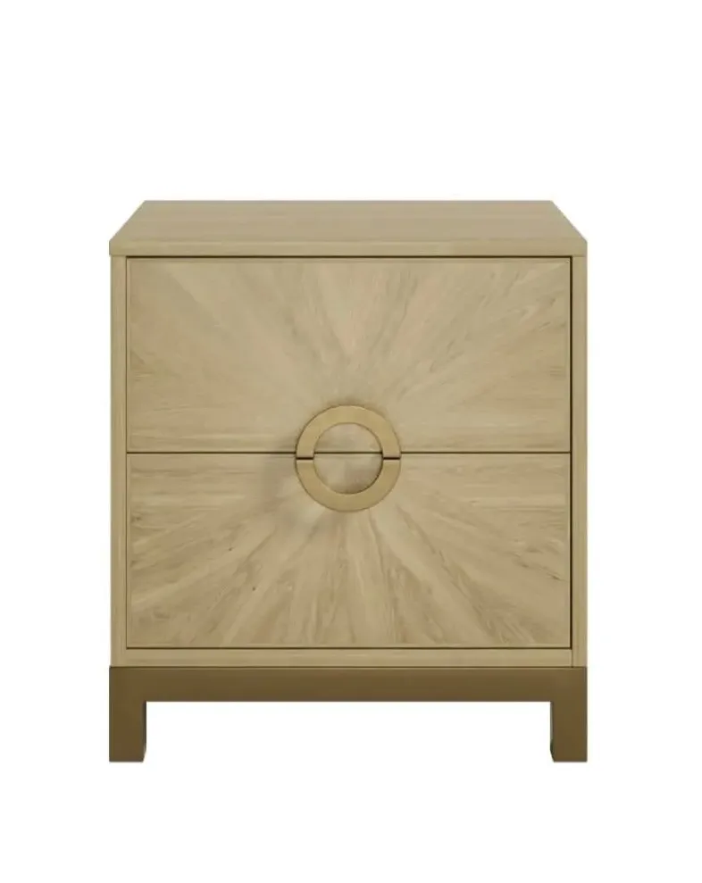 Sunburst Bedside Table - Oak image