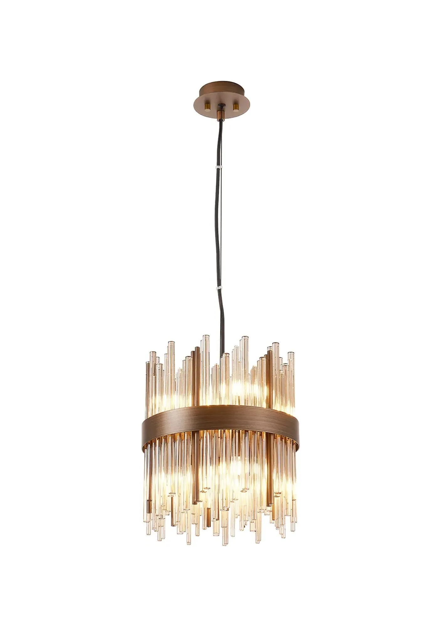 Talia 26cm Chandelier - Matt Bronze, Glass product