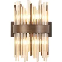 Talia Wall Light - Matt Bronze, Glass alternate view