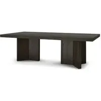 Textured 10-Seater Dining Table - Brown Oak