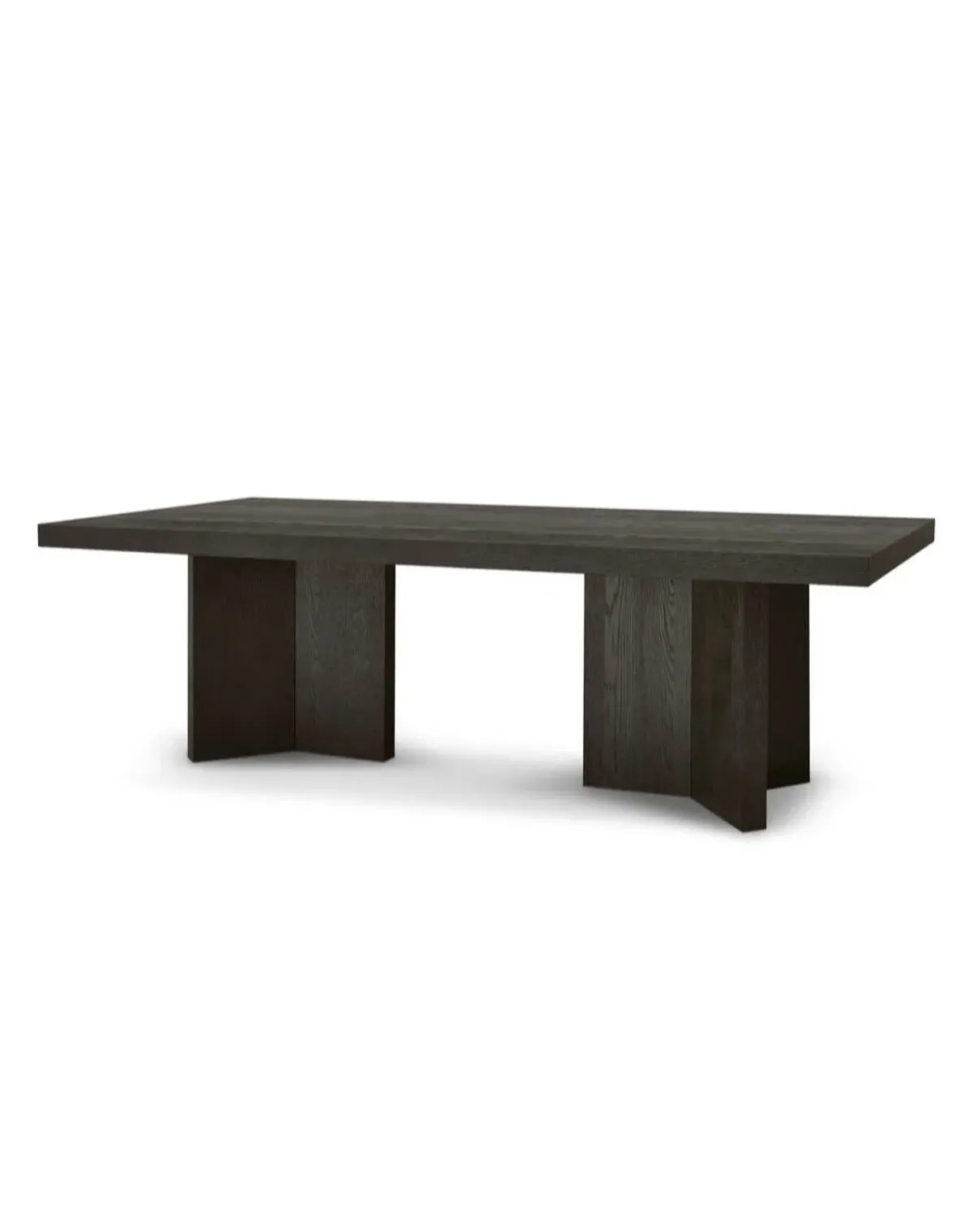Textured 10-Seater Dining Table - Brown Oak image