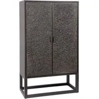 Textured Bar Cabinet with Drawers - Brown, Mango Wood