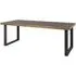 Textured Brass Rectangle Dining Table - Brass