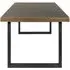Textured Brass Trim Rectangle Dining Table