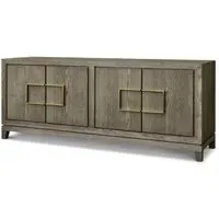 Textured Oak Veneered Sideboard - Taupe