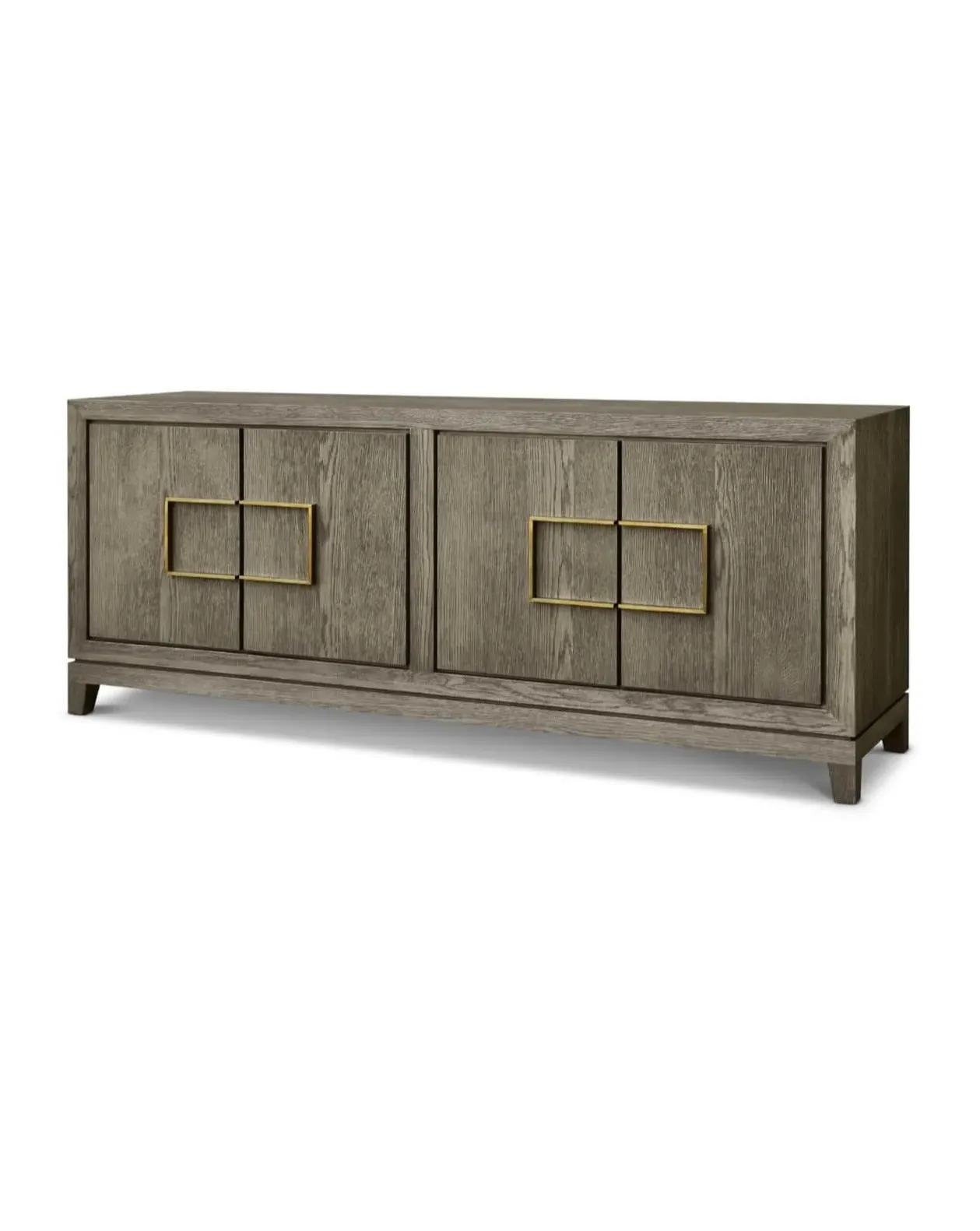 Textured Oak Veneered Sideboard - Taupe image