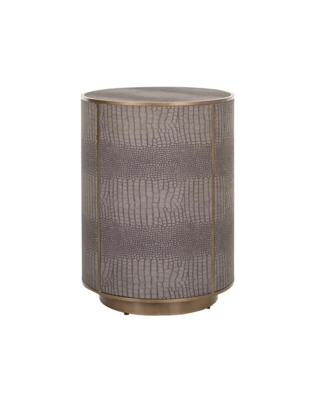 Textured Side Table - Brushed Gold image