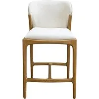 Tilda Barstool - Beige, Wood and Fabric alternate view