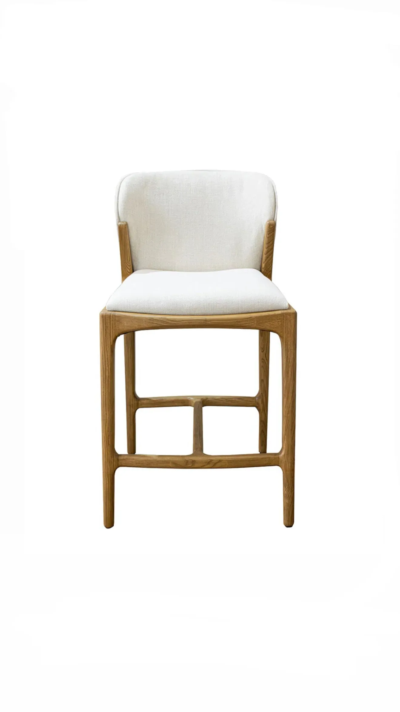 Tilda Barstool - Beige, Wood and Fabric product