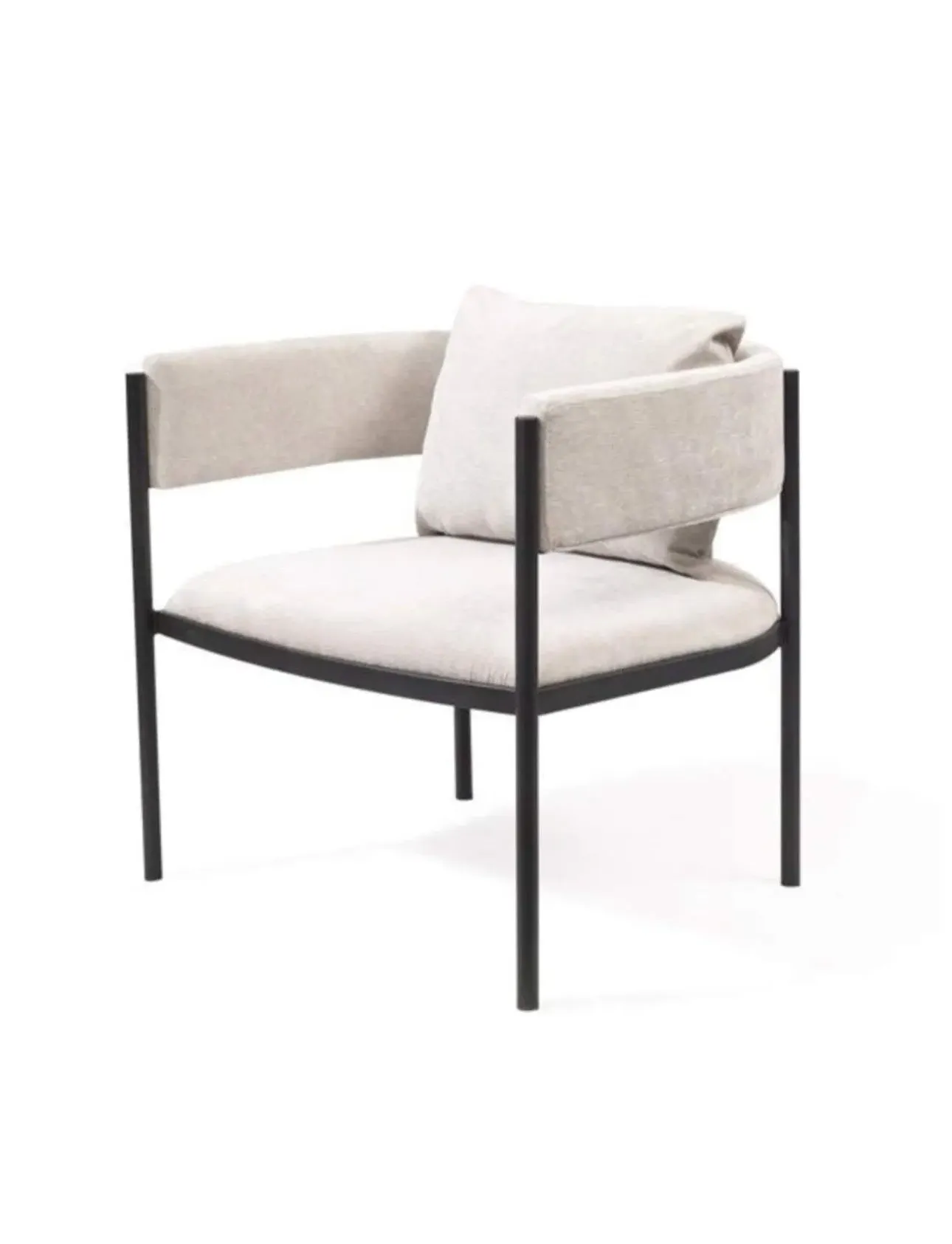 Tommy Franks Envie I Lounge Chair - Grey Beige, Velvet image