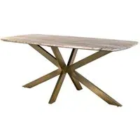Toronto Oval Dining Table - Marble, Brass