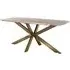 Toronto Oval Dining Table - Marble, Brass