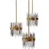 Trio Art-Deco Crystal Pendant Light Set - Bronze