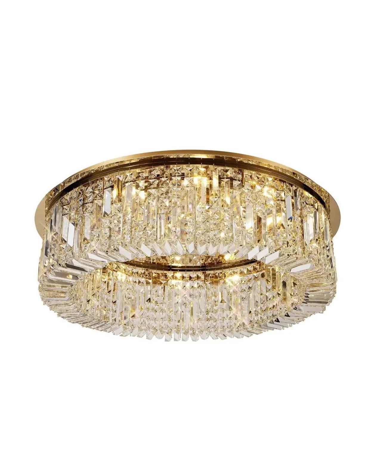 Verona Flush Chandelier - Gold, Crystal image